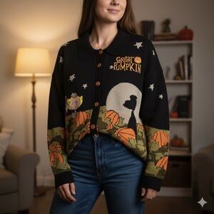 SOLD***BoxLunch Snoopy Cardigan, Peanuts size M/L